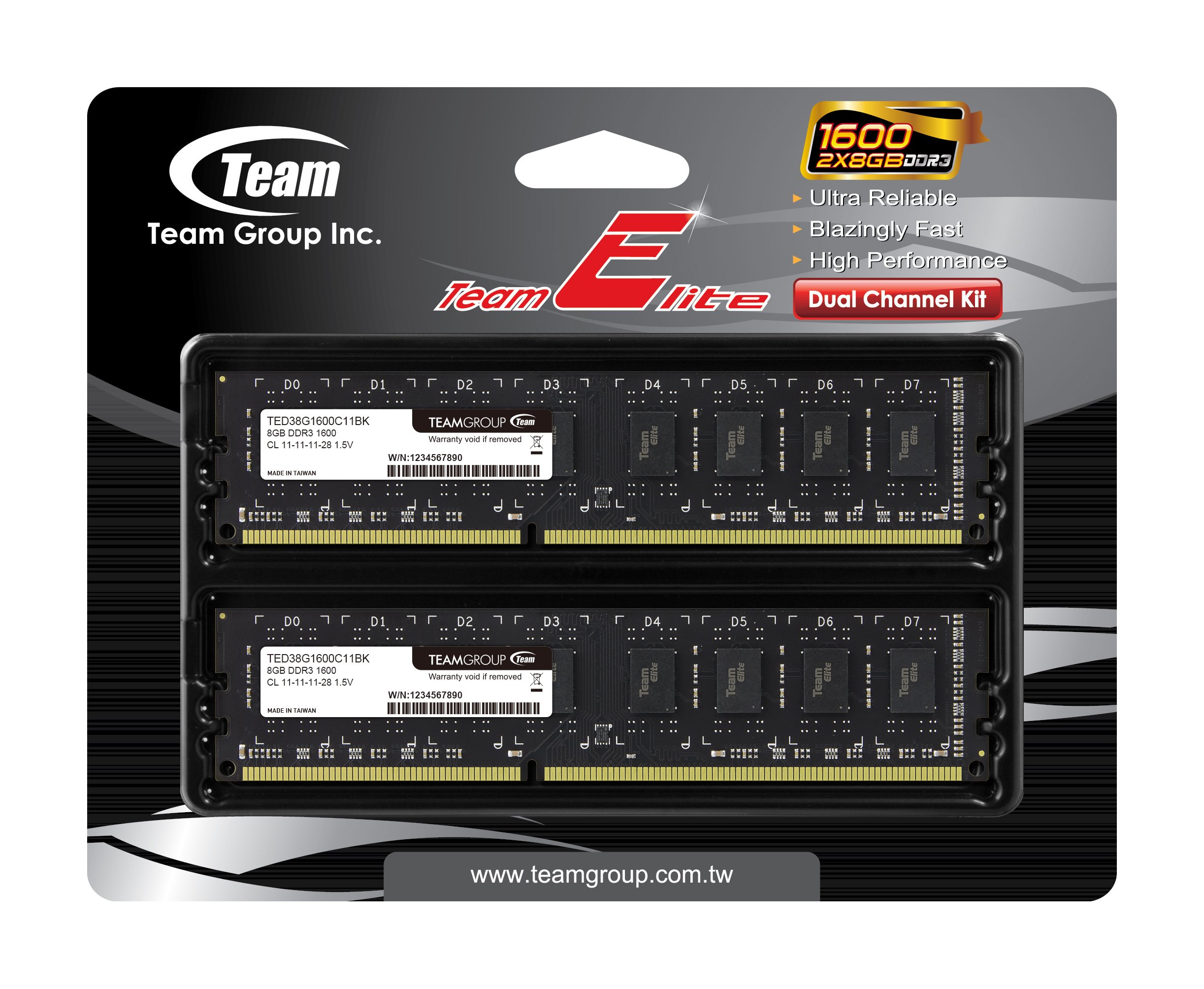 l*i様 TEAMGROUP DDR3 1600 32GB (8GB x 4) TEAMGROUP Elite DDR3 32GB Kit (4x8GB) 1600MHz (PC3-12800) CL11