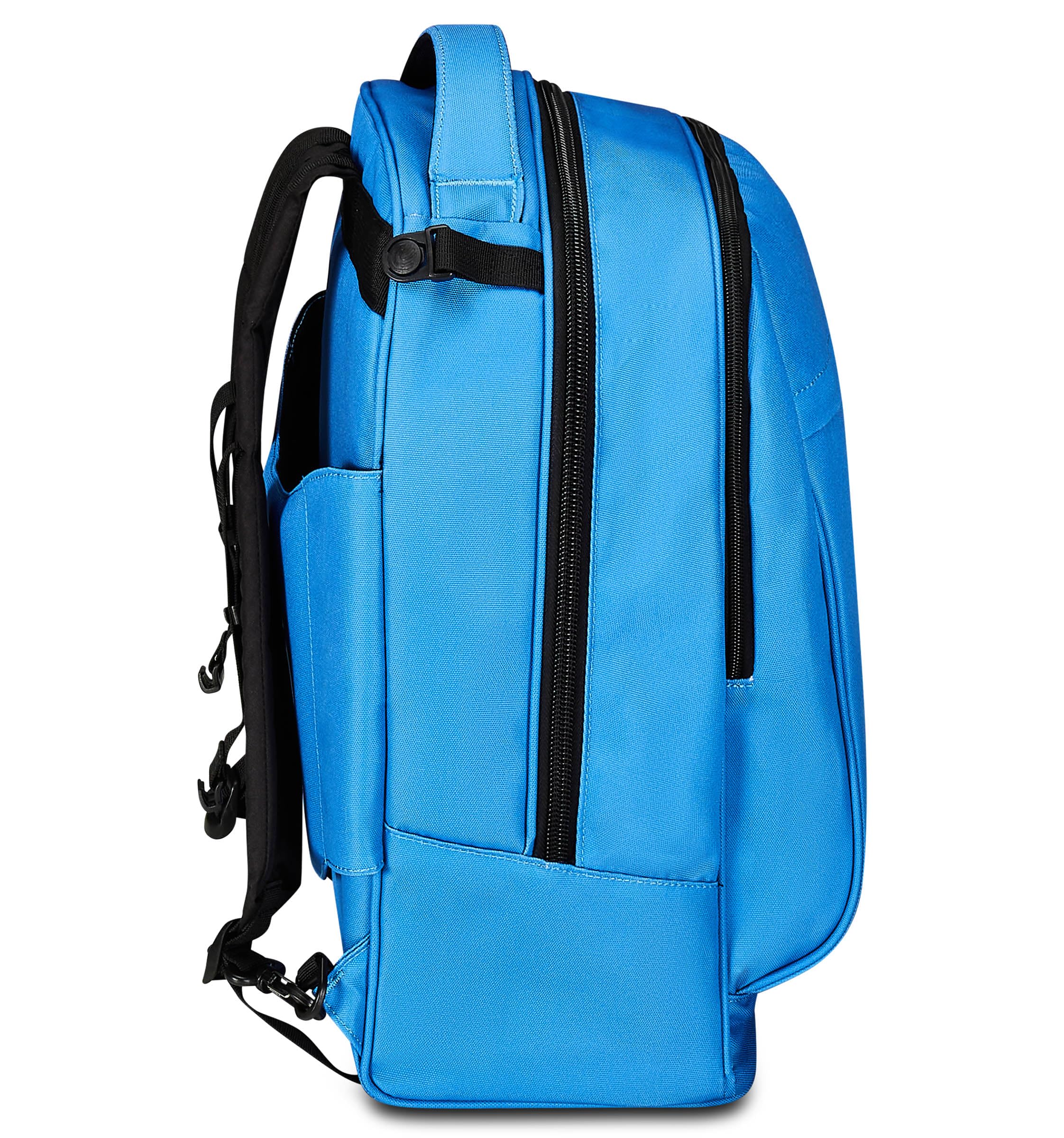 Invicta Trolley Scuola New Tech Solid, Azzurro, 3 in 1, Zaino con Carrello Sganciabile, Multi tasche, Maxi Capienrte, Scuola, Viaggio e Tempo Libero, Ragazzi