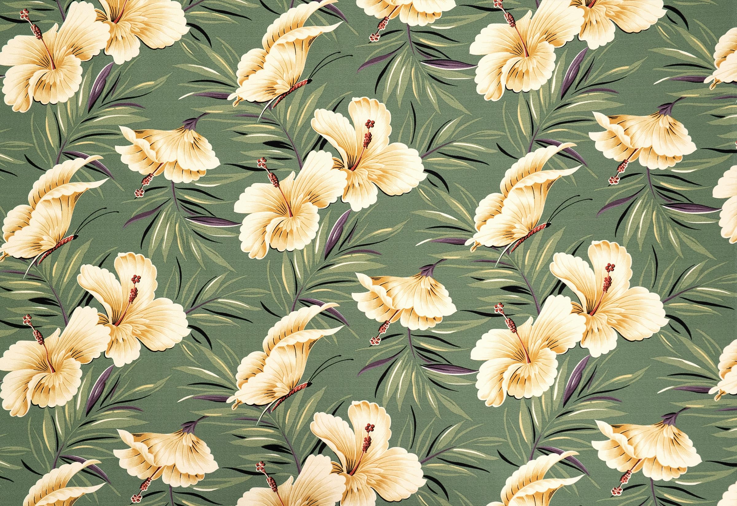 Trendtex Fabrics Ltd. - 100% Cotton Barkcloth - Hawai Calls Sage