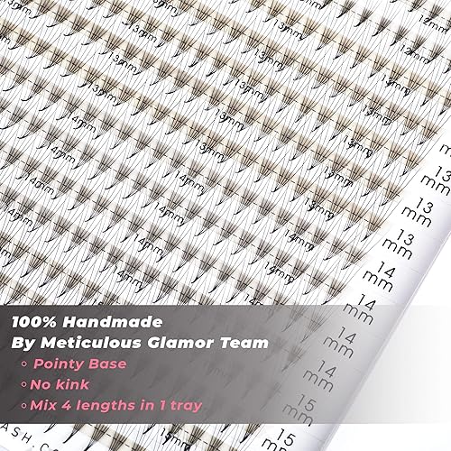 Miniatura 2 de GLAMOREYELASH Mezcla de abanicos estrechos Promade 440-460  Extensiones de pestañas naturales XL 4D  8D  Extensión de pestañas individuales hecha a
