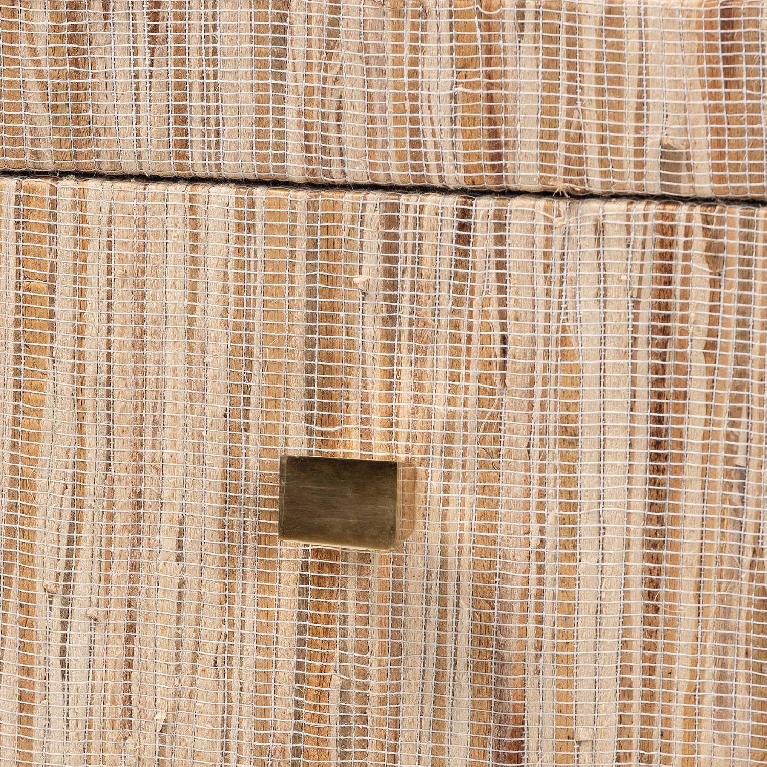 bali & pari Julia Bohemian Woven Natural Grasscloth 1-Drawer Nightstand