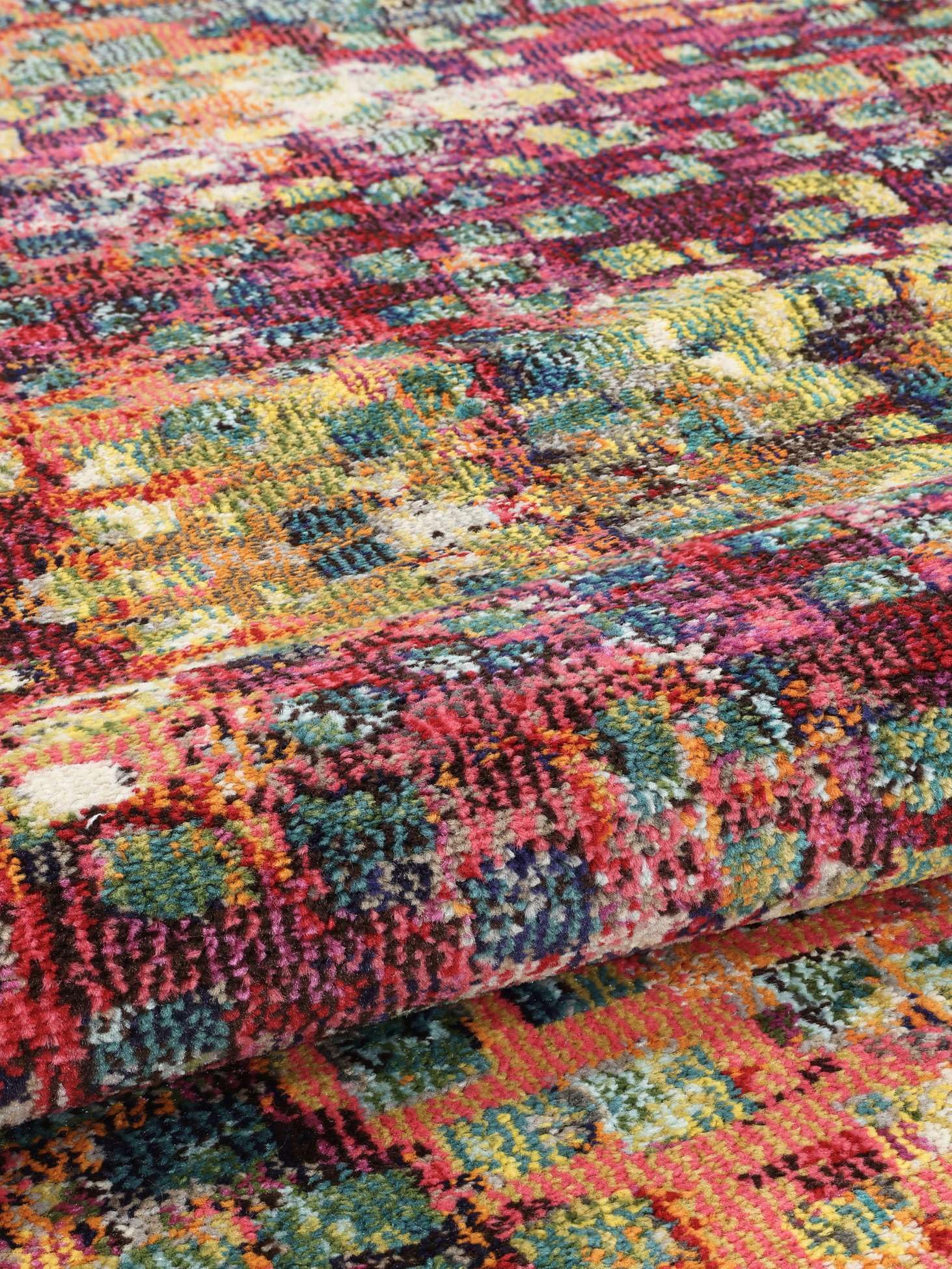 RugVista Davina, Tapis, Modernes, 133 x 190 cm, Rectangulaire, Poil Moyen, Salle de séjour, à Manger, Chambre, Cuisine, Nettoyage Sec Seulement, Multicolore