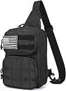 Wotony RFID Blocking Tactical Crossbody Bag for Men - Durable EDC Sling Shoulder Bag with Multi-Pocket Storage