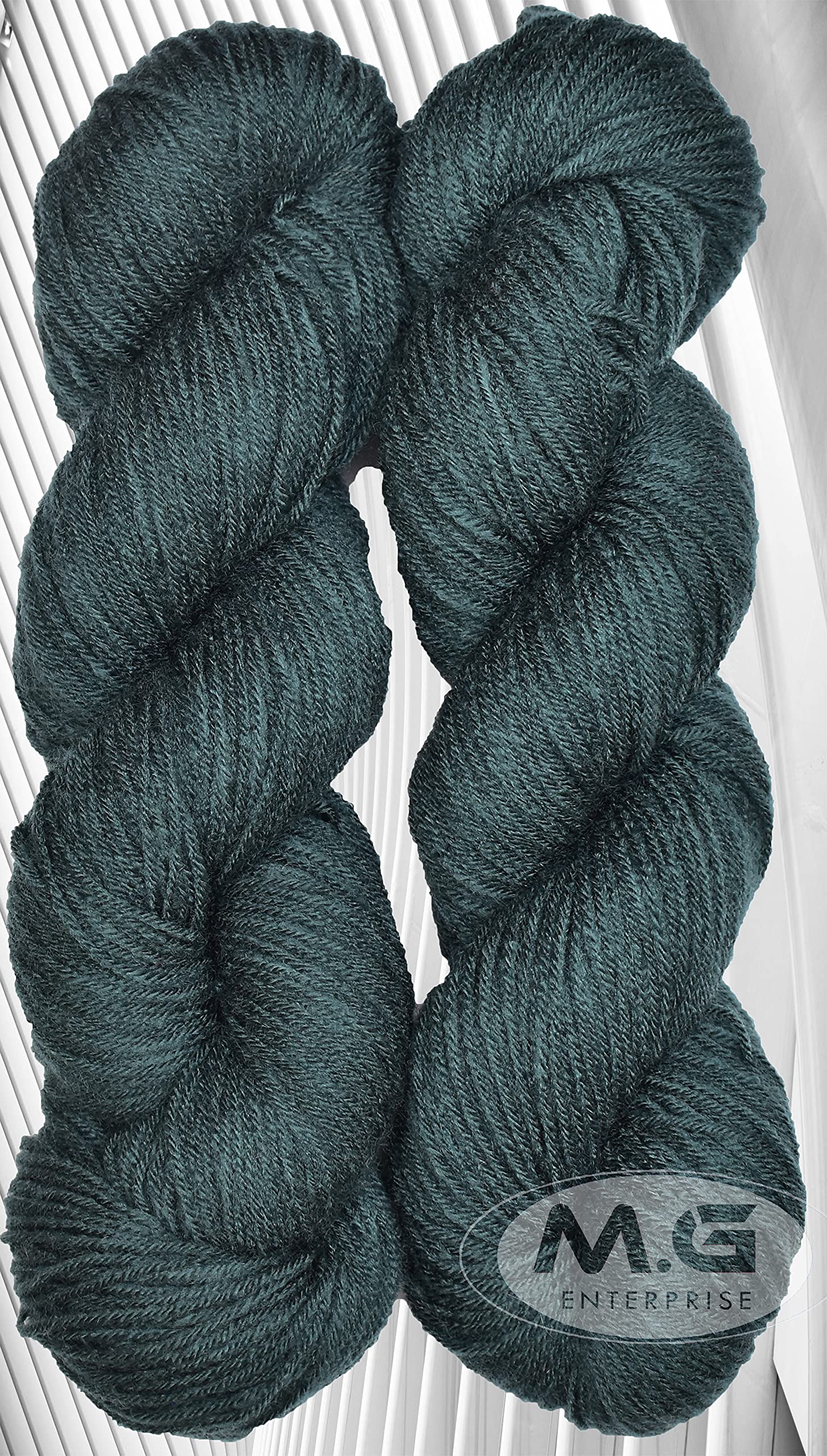 M.G ENTERPRISE Brilon Wrosted Grey 200 GMS Wool Hank Hand Knitting Wool/Art Craft Soft Fingering Crochet Hook Yarn, Needle Knitting Yarn Thread Dyed-BL Art-AHJ