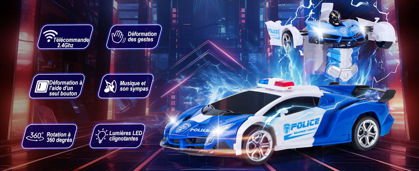 Voiture transformable en robot 2 en 1 pour enfants, Télécommandé, Rechargeable, Radio Commandé, +8 ans, Jaune Voiture transformable en robot 2 en 1 pour enfants, Télécommandé, Rechargeable, Radio Commandé, +8 ans, Jaune