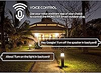 Vista 7 de Monster Enchufe inteligente para exteriores, 3 salidas, control de voz compatible con Alexa y Google Assistant, programación, control