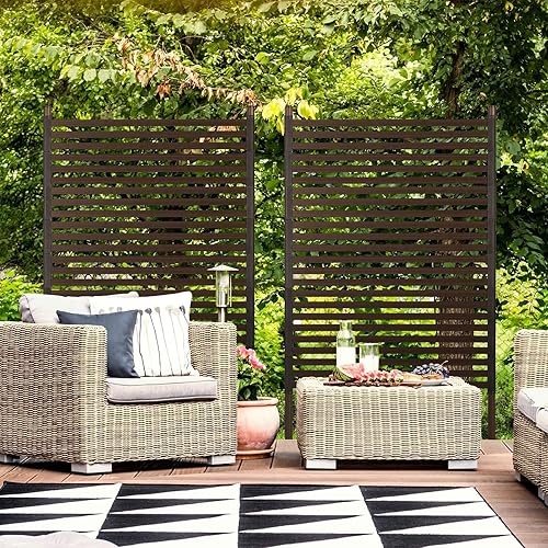 Miniatura 3 de Lalahoni Pantalla de privacidad para exteriores, 3 pies de ancho x 4 pies de alto, paneles de valla de privacidad de metal para exteriores, patio
