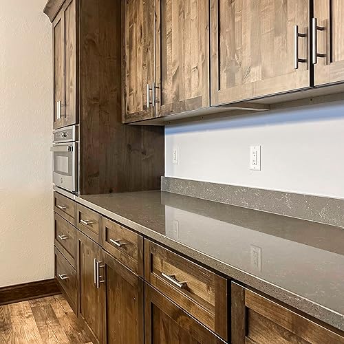 Vista 13 de Design House 189647 - Tiradores sólidos para gabinete, paquete de 10, tiradores de cajón de centro a centro, manijas de cocina modernas, acero Acero