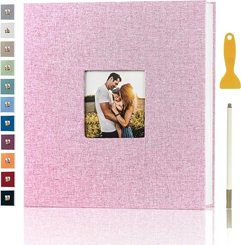 Álbum de fotos autoadhesivas para fotos de 4 x 6, 5 x 7, 8 x 10, álbumes de fotos magnéticos con páginas adhesivas, libros con un bolígrafo metálico