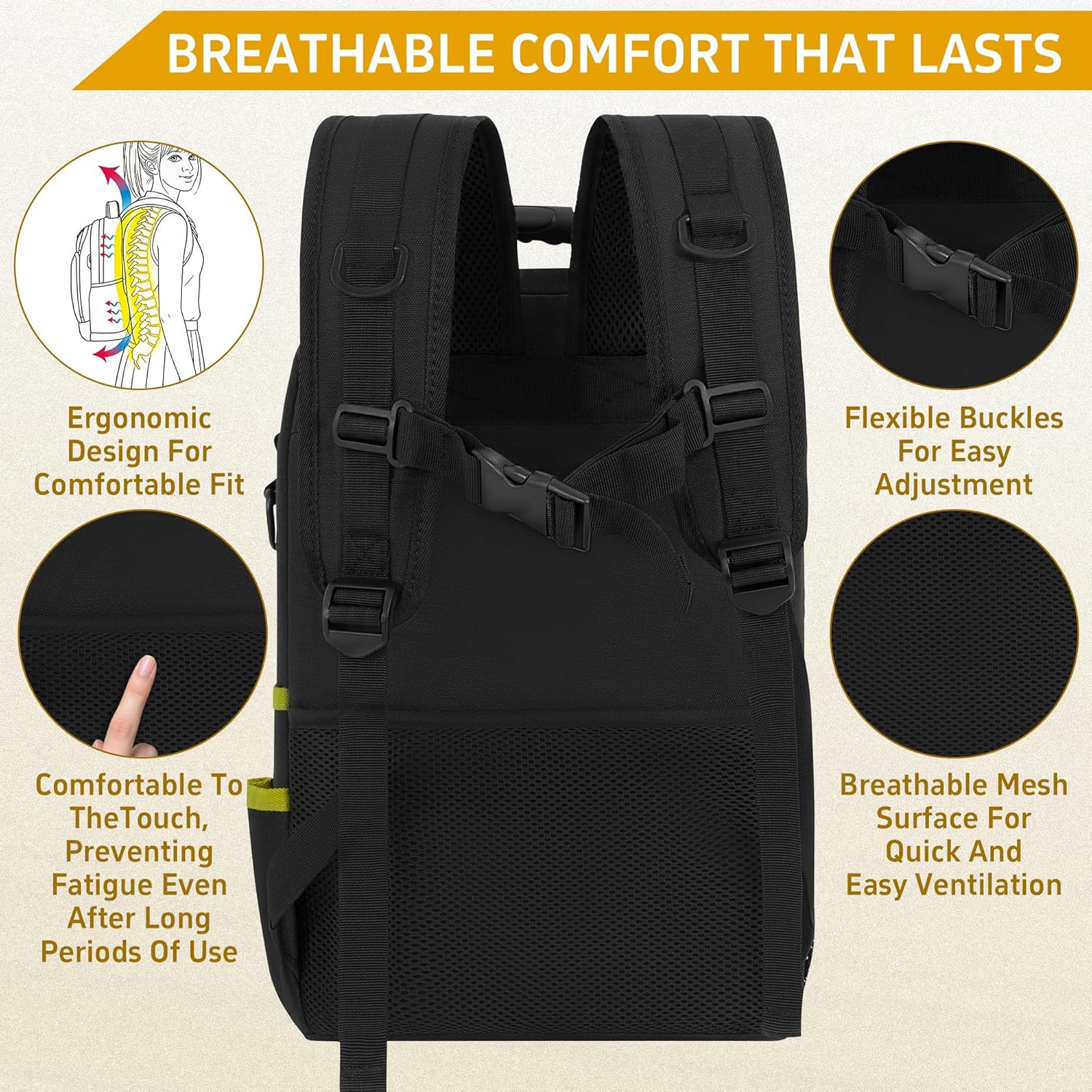 Backpack Tool Bag with Movable Base Plate, Heavy Duty Tool Storage with Removable Tool Organizer, Durable Water Resistant for Electricians & Home Repair-Version 4.0- Black&Yellow