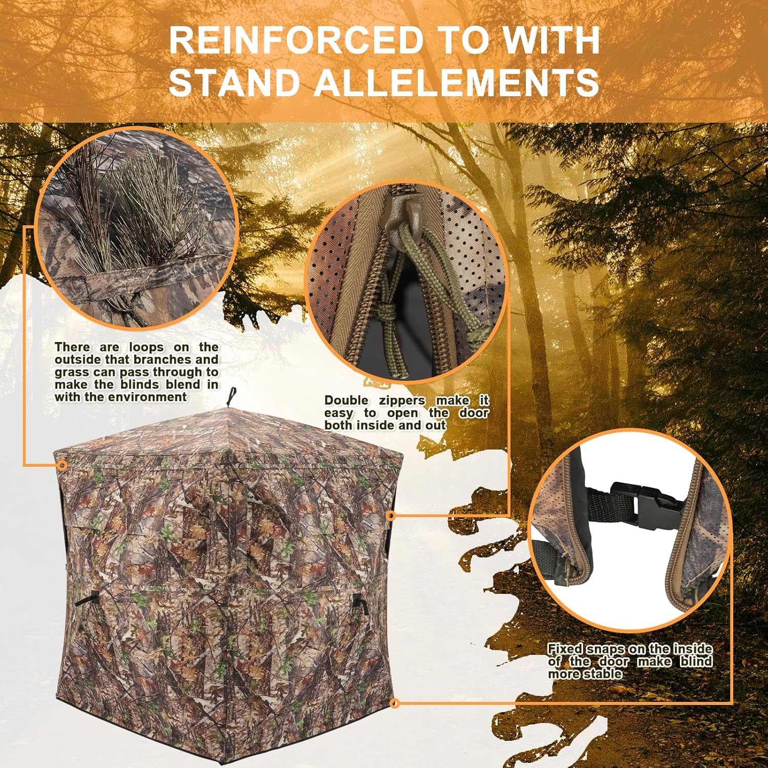Hunting Blind 270°/360° See Through Ground Blind - 2-3 And 3-4 Person - View #7