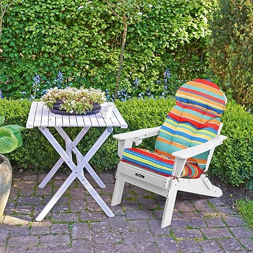 Miniatura 6 de FUNBERRY Juego de 4 cojines para sillas de patio, cojines gruesos y cómodos para mecedores, antideslizantes, protección contra la decoloración,