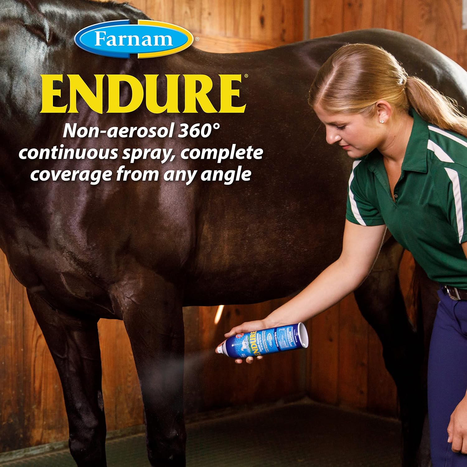 Farnam Endure Sweat-Resistant Horse Fly Spray, 14-Day Long Lasting Protection, 15 Ounces : Pet Supplies