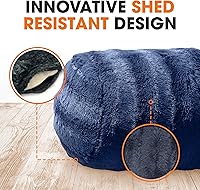 Vista 6 de Cheer Collection Almohadas cilíndricas de piel sintética – Almohadas cilíndricas decorativas suaves para cama o sofá, lavables a máquina, 8 x 24 Azul