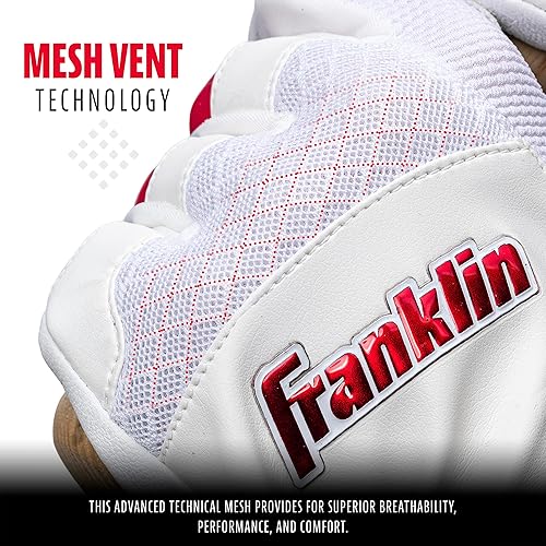 Miniatura 4 de Franklin Sports MLB - Guantes de bateo Shok-Sorb X para béisbol y sóftbol - Guantes de bateo acolchados sin picazón para adultos y jóvenes - Varias