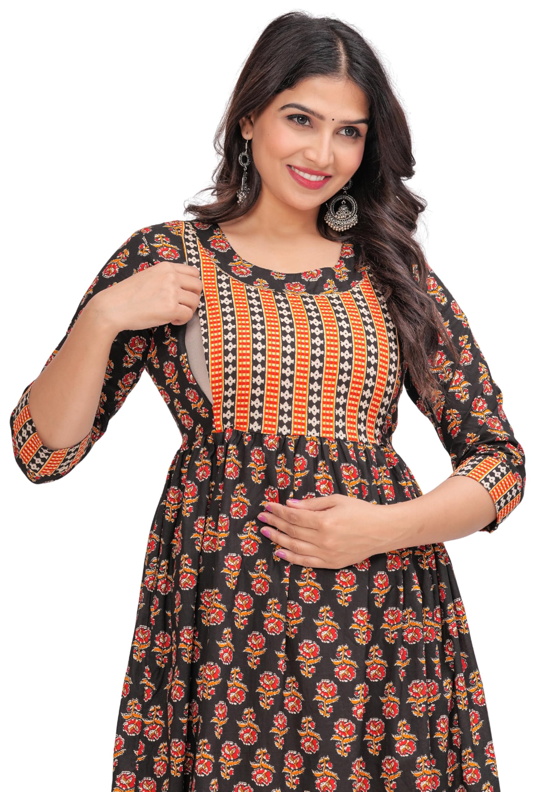 Jikonet Women's Maternity Kurti for Feeding Zippers (VJK)