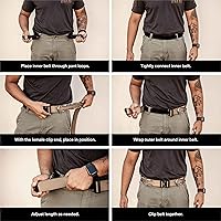 Vista 32 de Tacticon Cinturón de batalla V2 – Cinturón táctico ajustable Molle con hebilla de liberación rápida de metal – Hecho de nailon 500D resistente