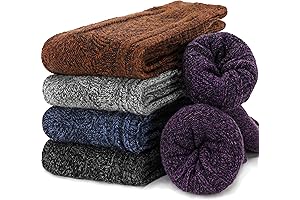 EBMORE Merino Wool Socks for Women: Warm, Breathable Crew Socks for Winter Activities
