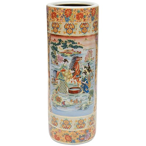 Miniatura 9 de Idea de regalo para decoración casera elegante de calidad fina - Depósito clásico para guardar paraguas y bastones de porcelana china de 24 pulgadas
