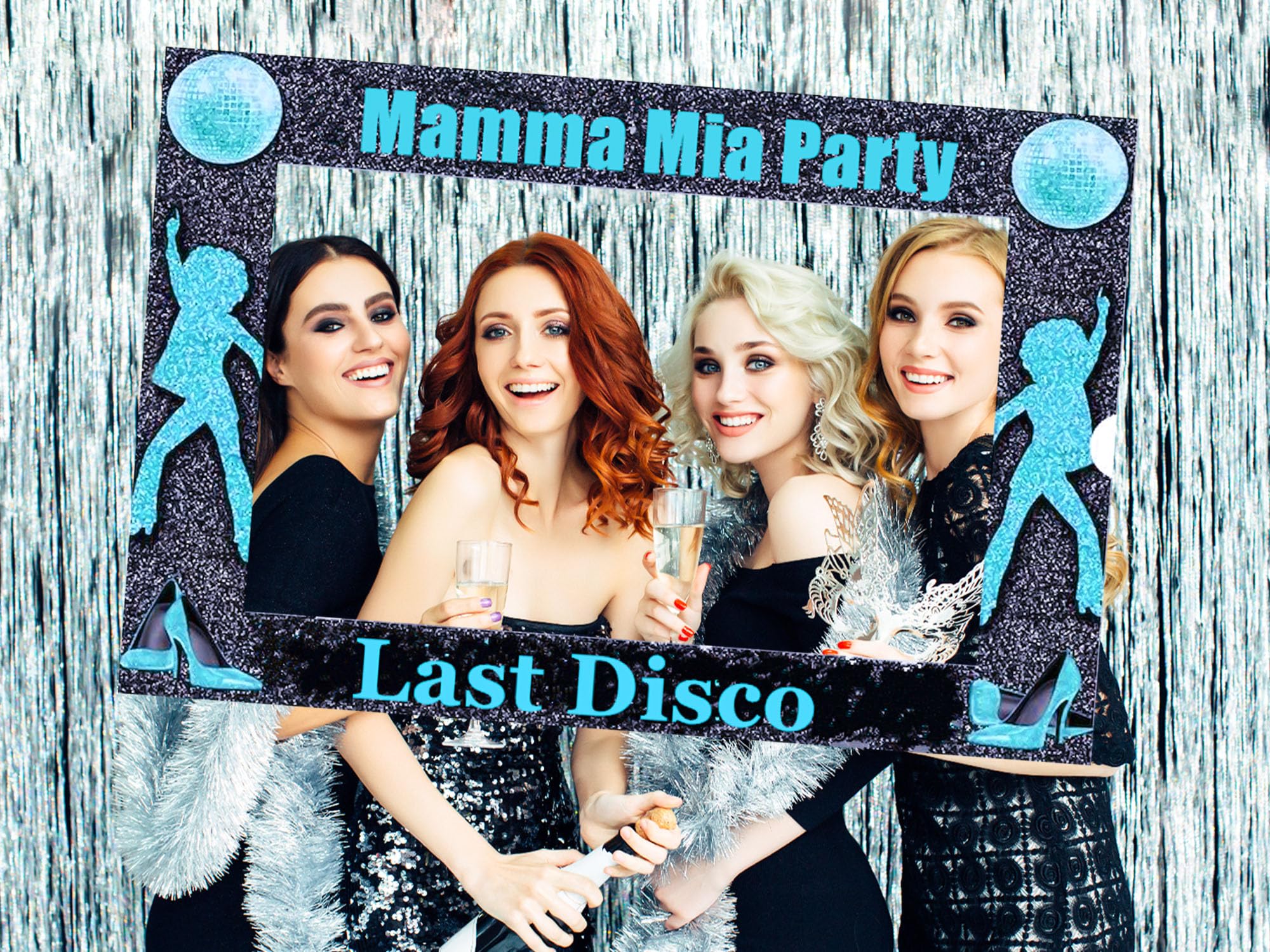 JeVenis Last Disco Party Photo Booth Props Last Disco Mamma Mia Party Supplies Mamma Mia Party Decoration Disco Party Photo Booth Props