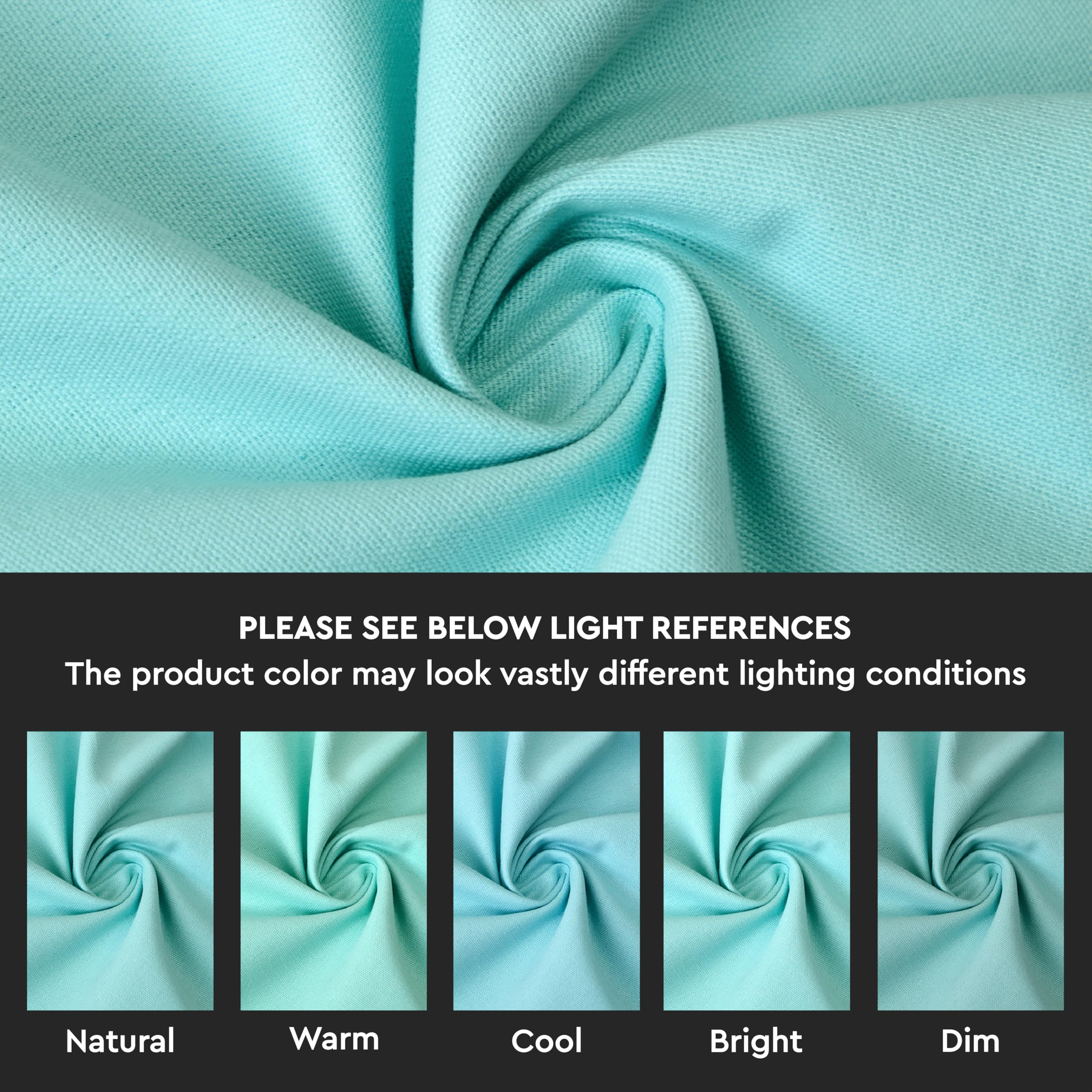 Encasa XO Cotton Napkins for Dining Table | Set of 6, Size 43x43 cm | Machine Washable Reusable Table Napkin, Soft & Absorbent, Elegant Table Decor for Kitchen, Hotels, Party - Egg Blue 3