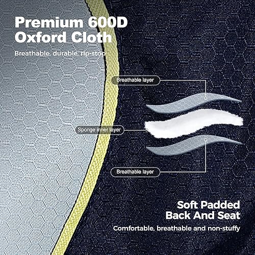 Miniatura 4 de LETS CAMP Silla de camping plegable de gran tamaño portátil para exteriores silla de césped con soporte para tazas bolsillo de almacenamiento y