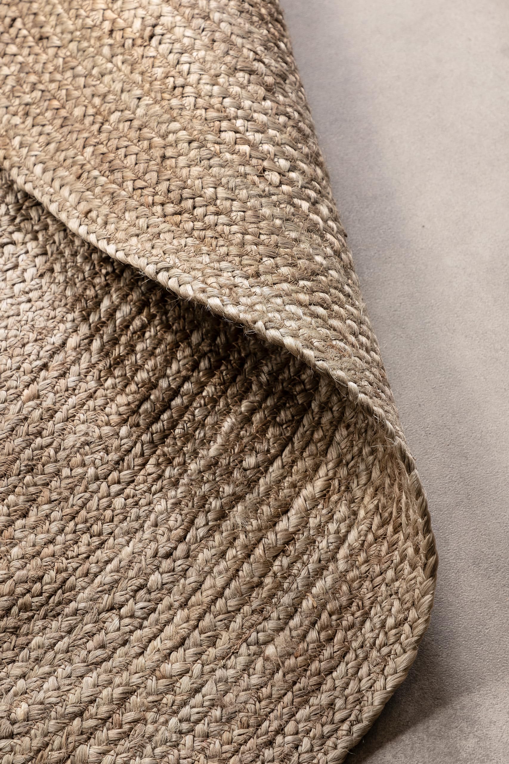 Hanse Home Jute Rug, Rangpur Round Natural Living Room Rug, Handwoven and Eco-Friendly, Boho Natural Fiber, Jute Rug for Living Room, Bedroom, Dining