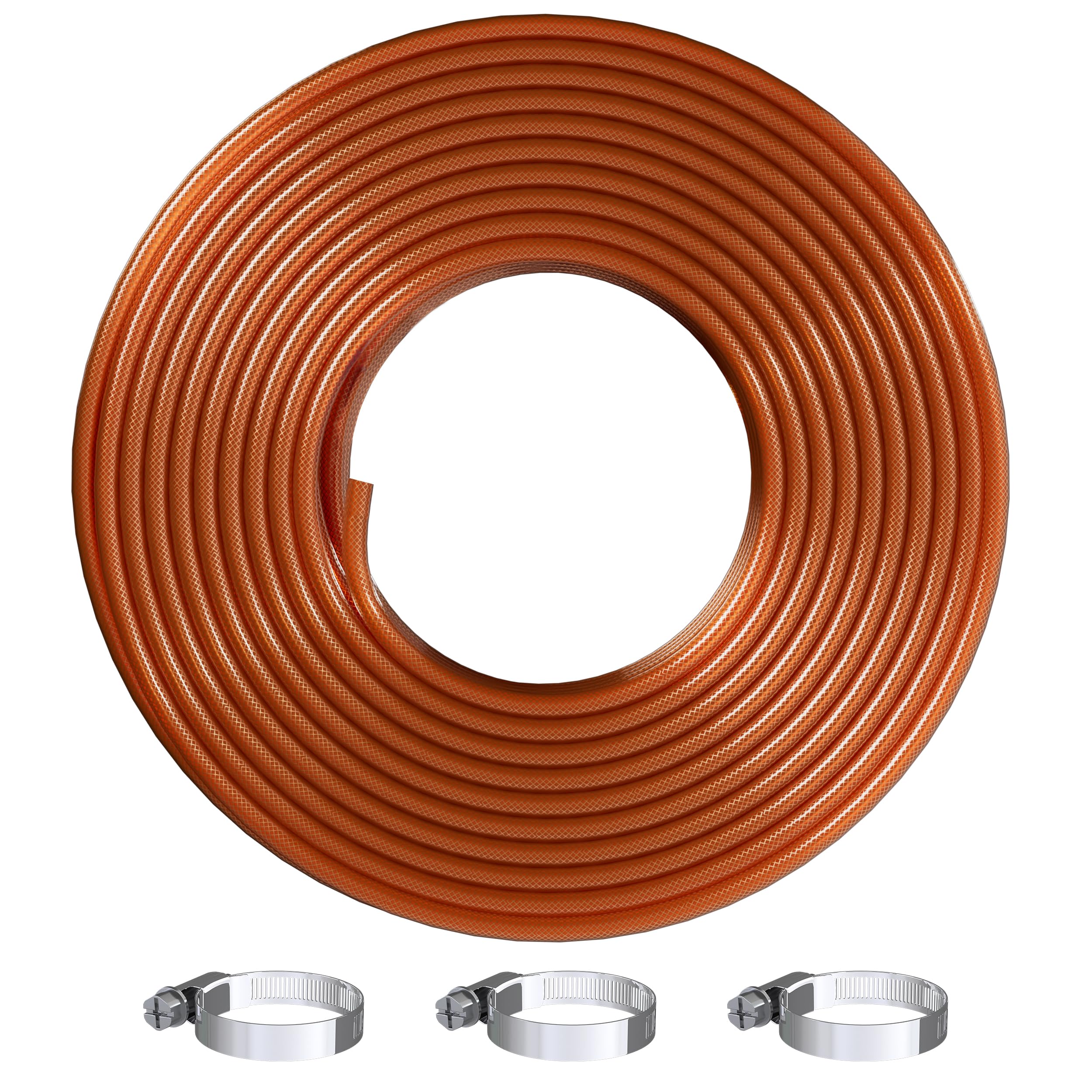 OUTO 5Mtr 1 Inch Braided Water Pipe with Hose Connector/Jointer/Nozzle & Clamps Lightweight Flexible Gardening Cleaning Outdoor-Indoor Use (16 feet, Orange) (B0C3VG97GS) Amazon Price History, Amazon Price Tracker