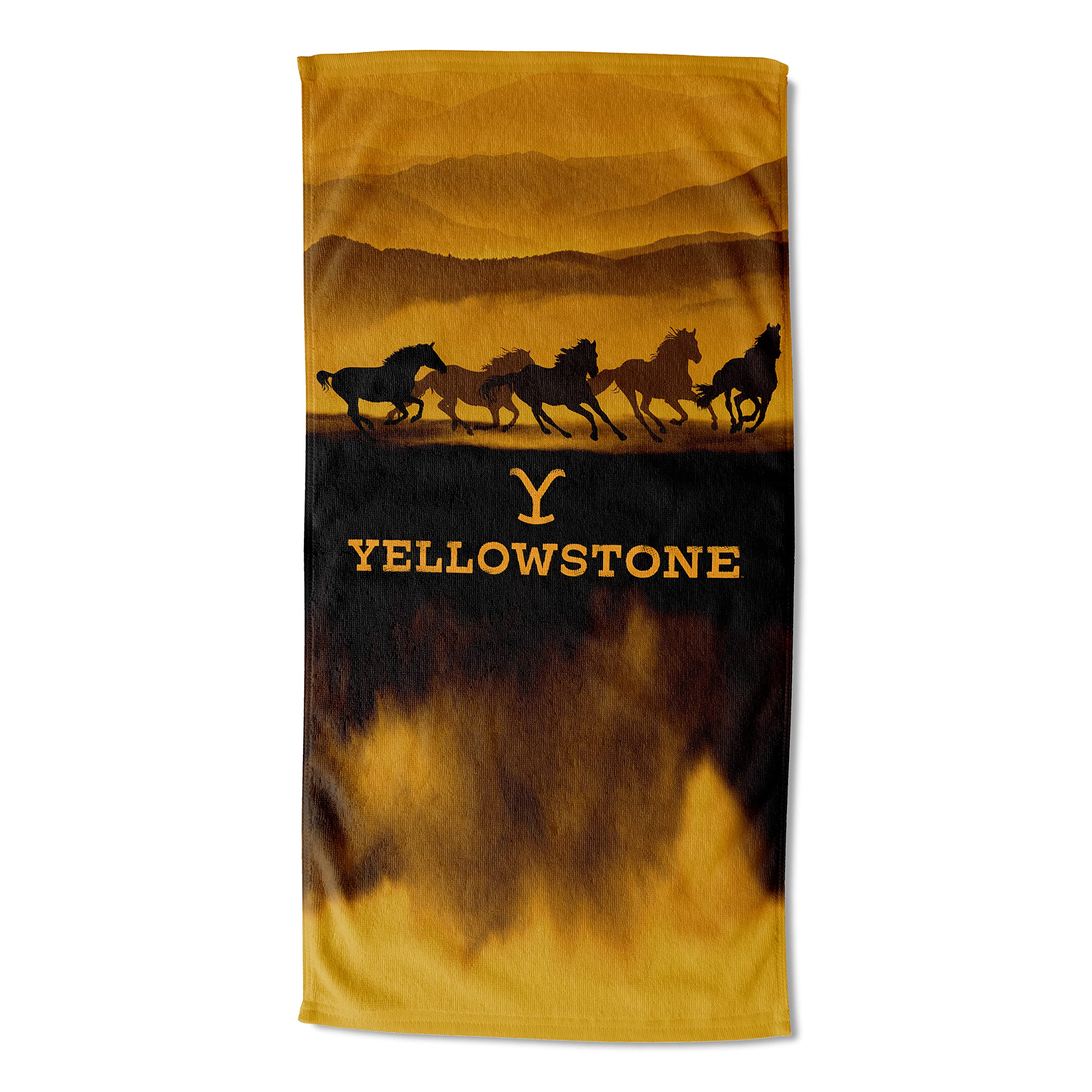 Northwest Yellowstone Beach Towel, 30" x 60", Wild Horses