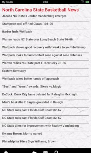 NC State Basketball News (Kindle Tablet Edition)