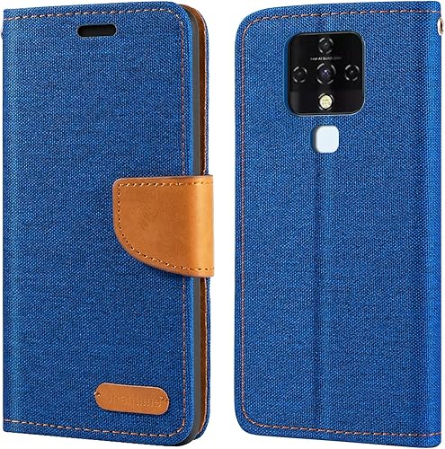 Tecno Camon 17 Caso, Oxford Funda de piel tipo cartera con tapa trasera de TPU suave imán Flip Case para Tecno Camon 17
