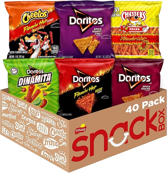 Frito-Lay Fiery Mix Variety Pack, 40 Count