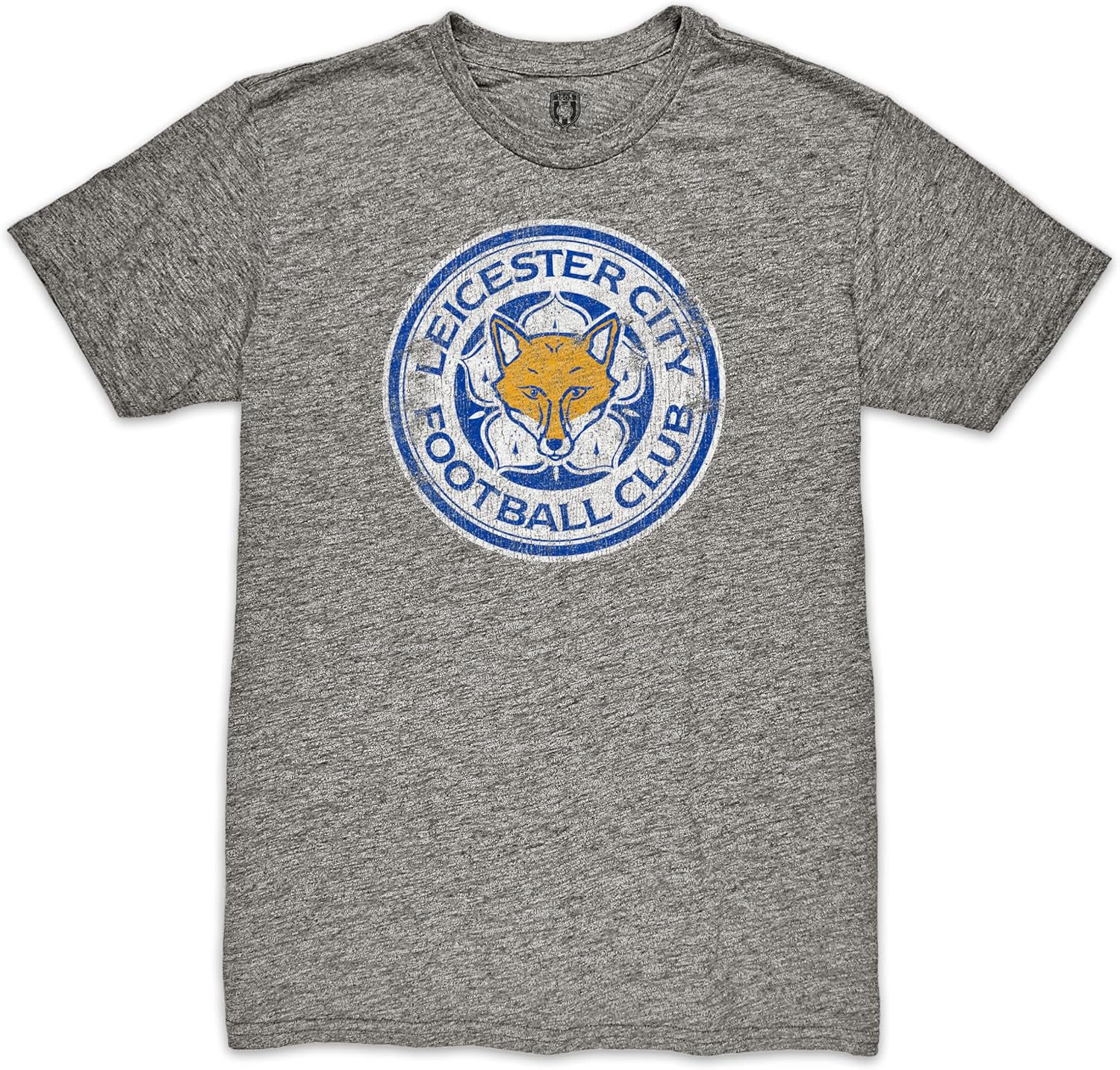 Leicester City FC Color Badge Premium Vintage Triblend Slub T-Shirt - Grey