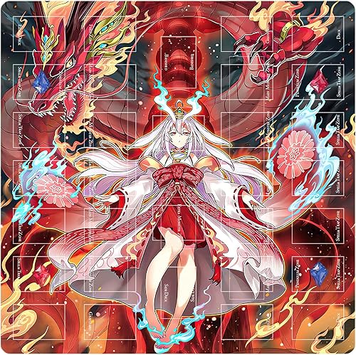 Miniatura 1 de Alfombrilla de goma para 2 jugadores, alfombra cuadrada para jugadores de 23.6 x 23.6 in