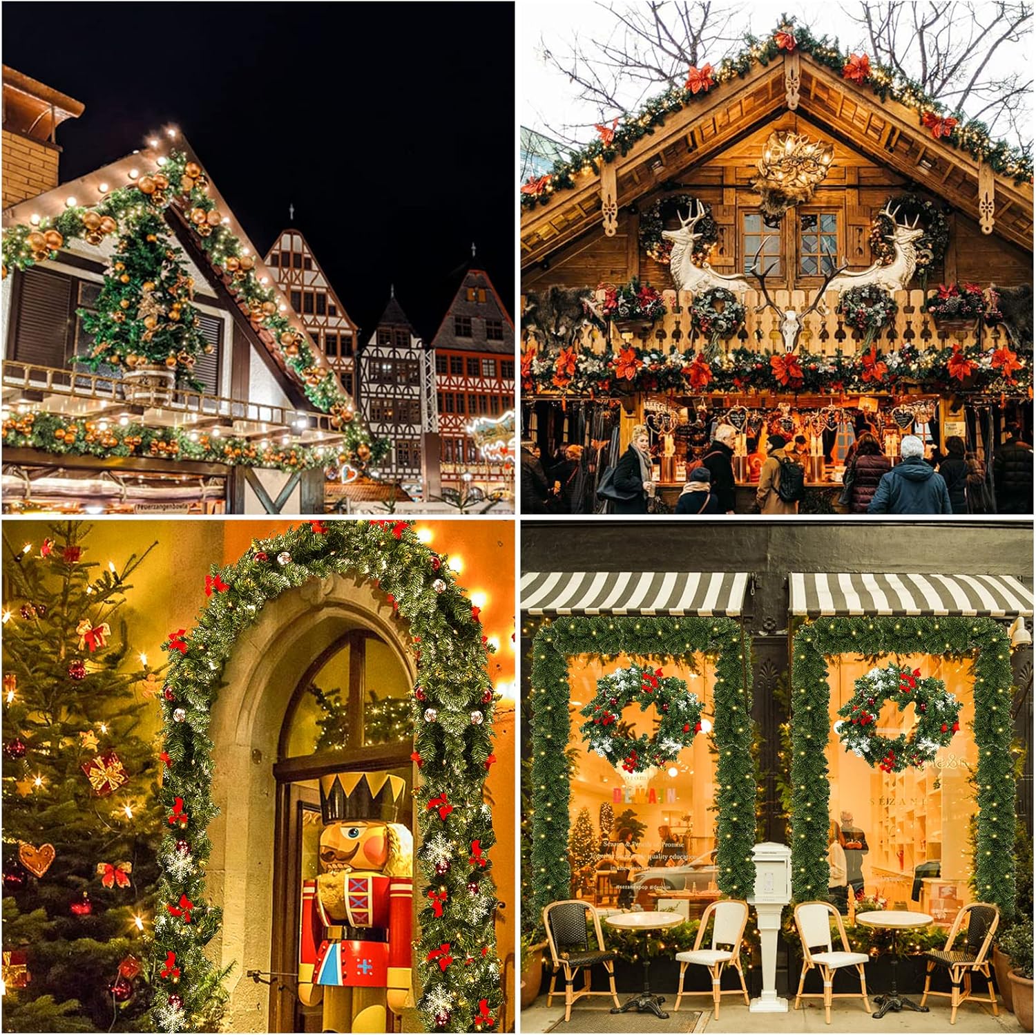 Weihnachtsgirlande mit Beleuchtung