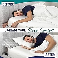 Vista 2 de Almohada de cuña triangular para espacio de cabecero (0-8 pulgadas), llena el espacio entre el colchón y la cabecera, relleno de huecos de cama