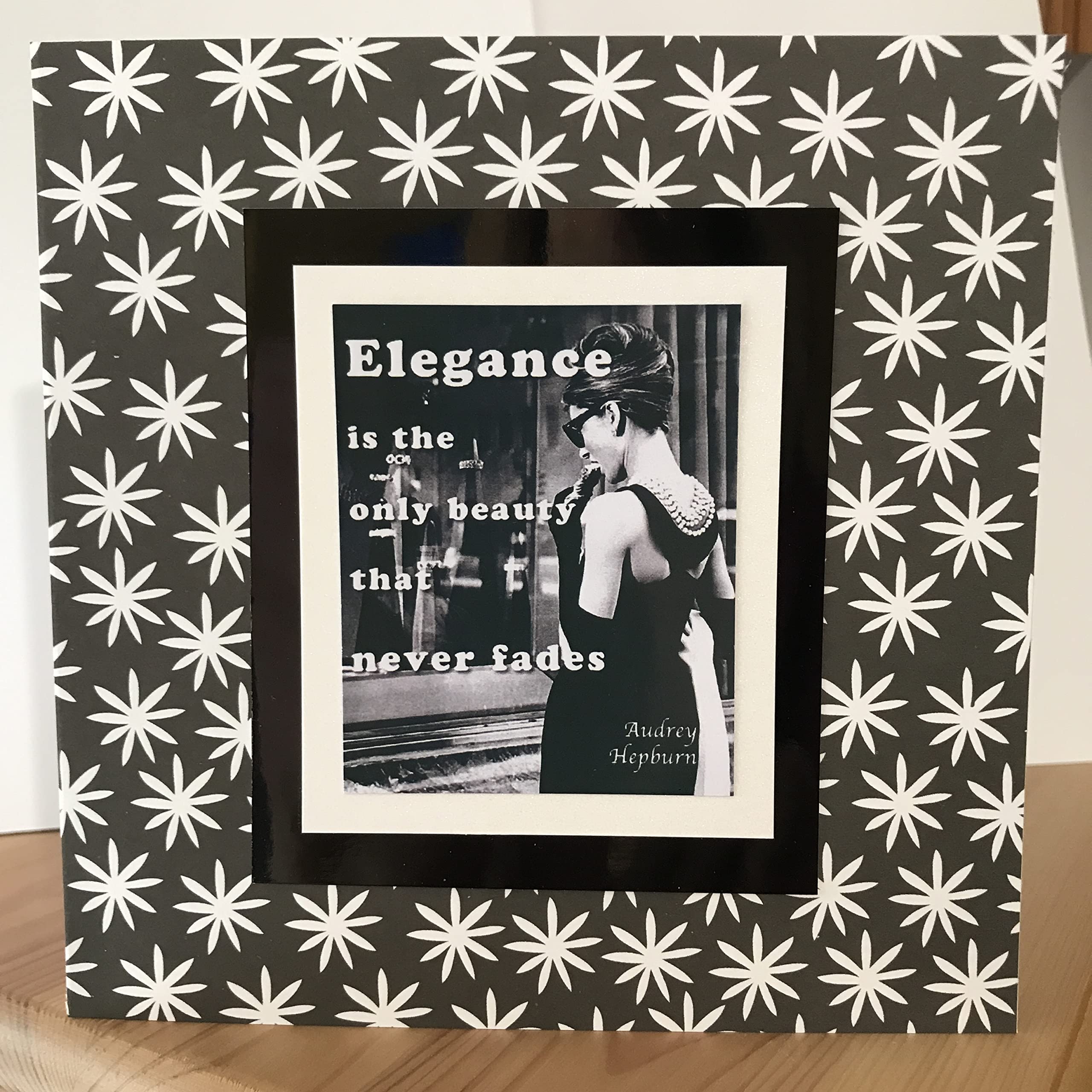 Audrey HEPBURN famous British actress NEW SIZE 6 X 6 INS Fashion icon Vintage themed Unique birthday Congrats Tiffanys Holly Golightly