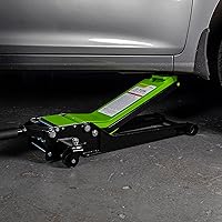 Vista 9 de ARCAN Gato de piso de acero de perfil bajo de alcance extra largo de 2 toneladas, pistones de bomba doble, rango de elevación de 2.75 a 24 pulgadas