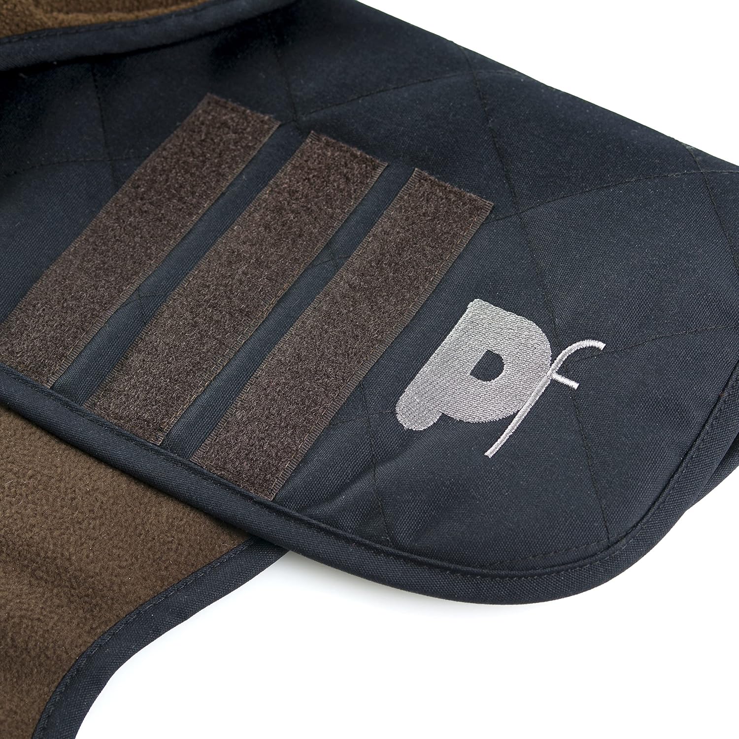 Petface Navy/Brown Quilted Dog Coat, Small (35cm), Quilted Navy, 35 cm - Image 4