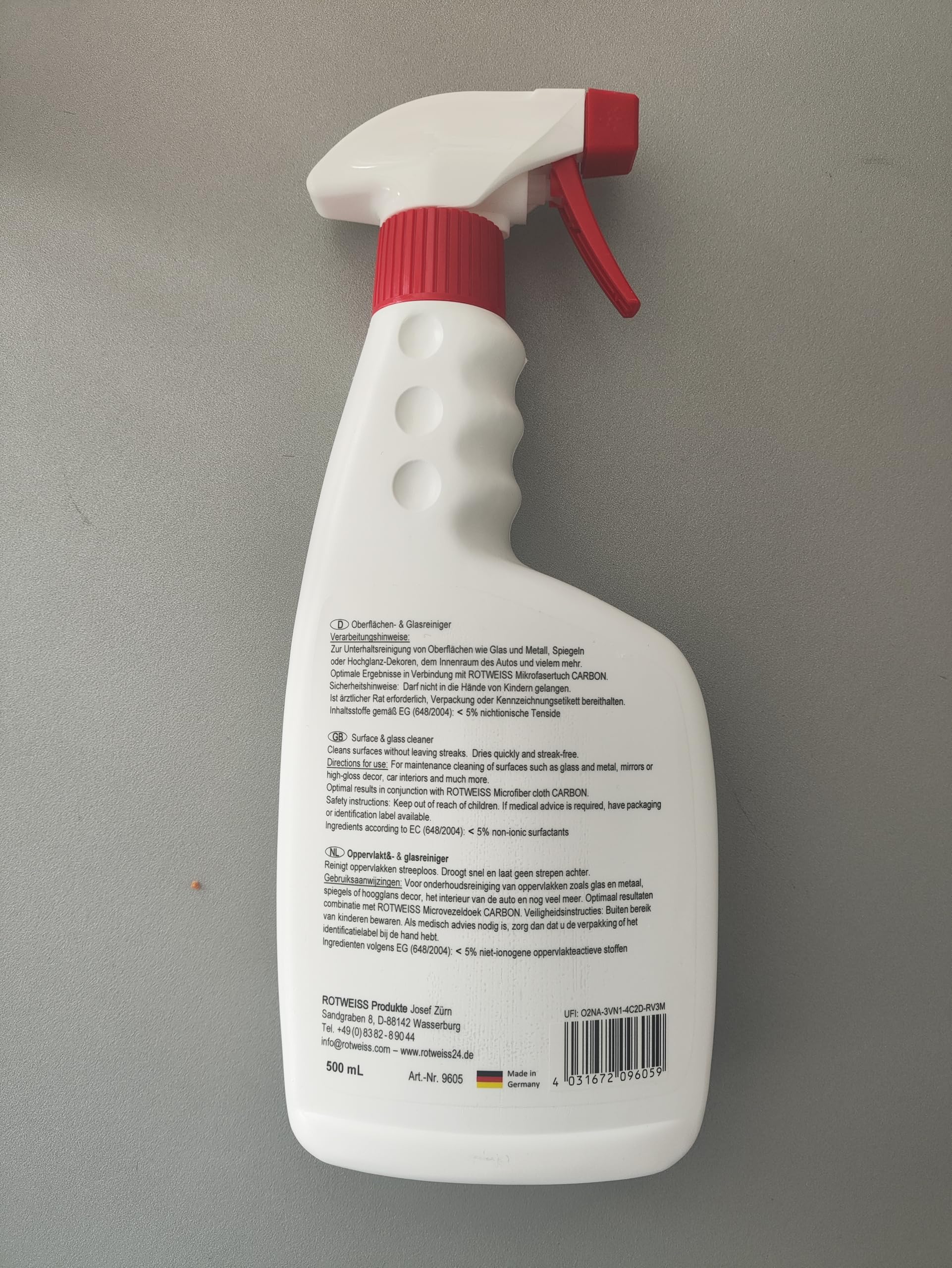 ROT WEISS 9605 środek do czyszczenia powierzchni i szkła, 500 ml