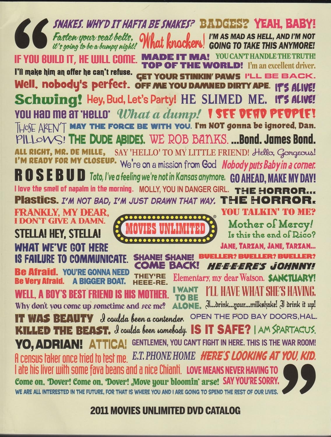 2011 Movies Unlimited DVD Catalog n/a Books