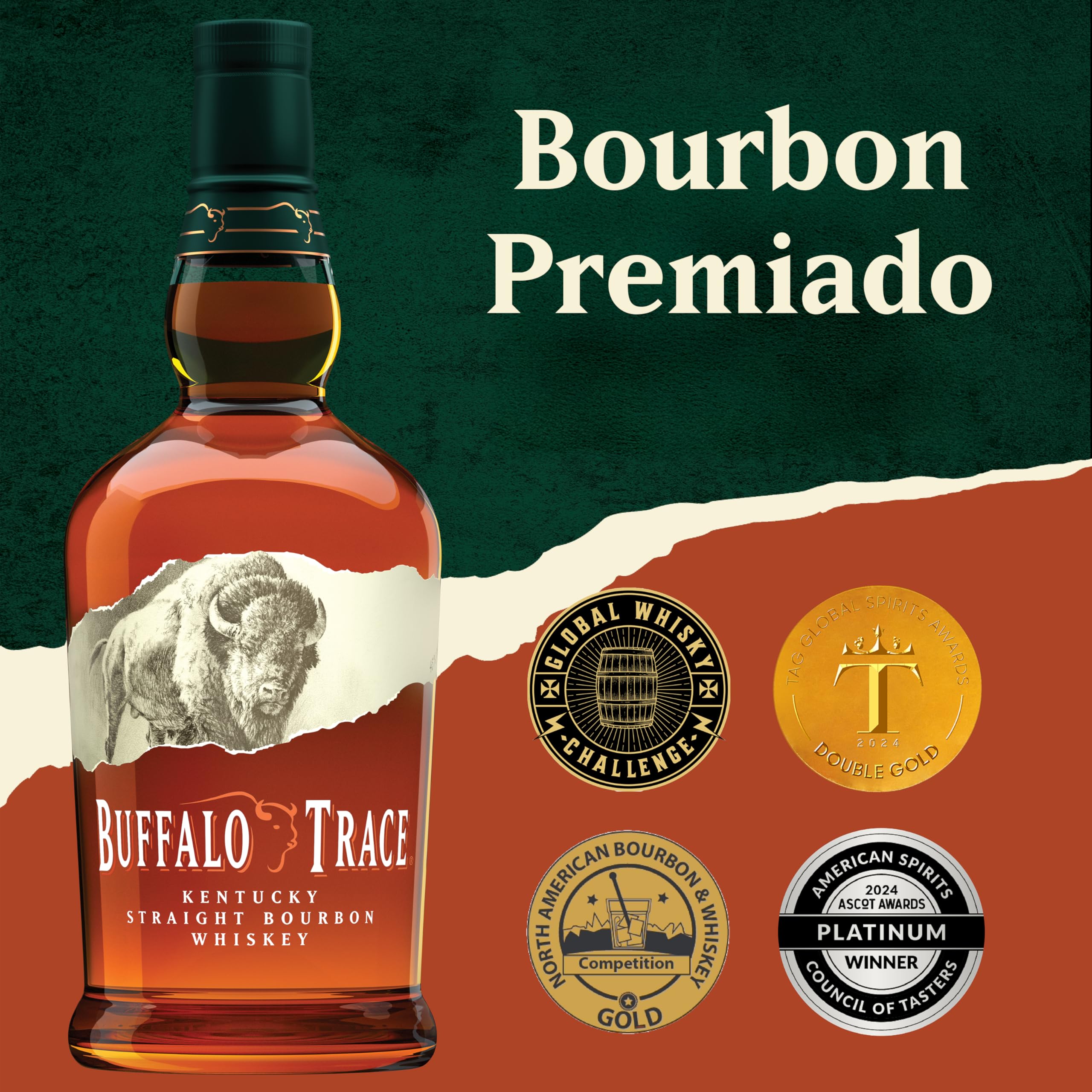 BUFFALO TRACE - Buffalo Trace Bourbon, Whiskey, 40% Volumen de Alcohol, 70 cl