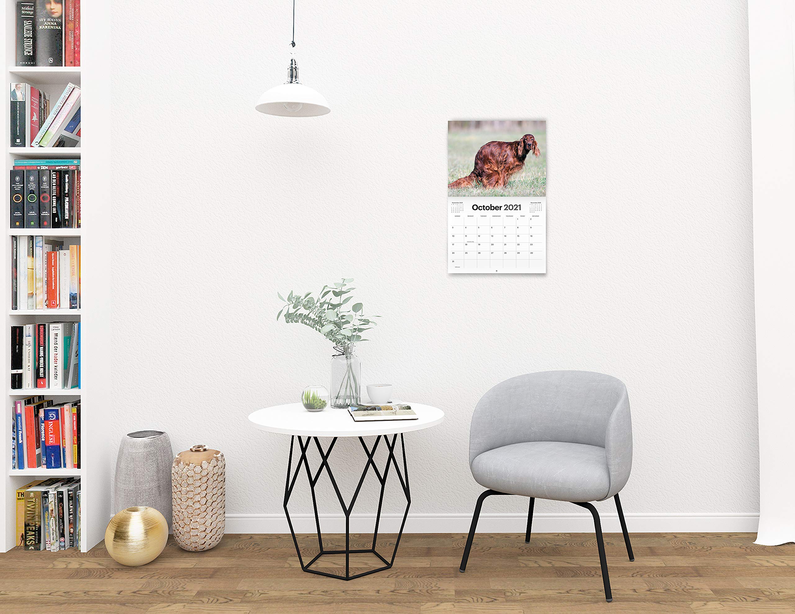 Pooping Dogs Calendar 2021 Wall Calendar Large 11" x 17" When Open