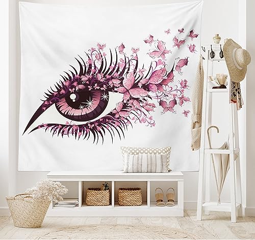 Miniatura 286 de Ambesonne Tapiz gótico, patio con hiedra encantada en la puerta antigua al bosque, colgante de pared ancho para dormitorio, sala de estar, 2-Verde