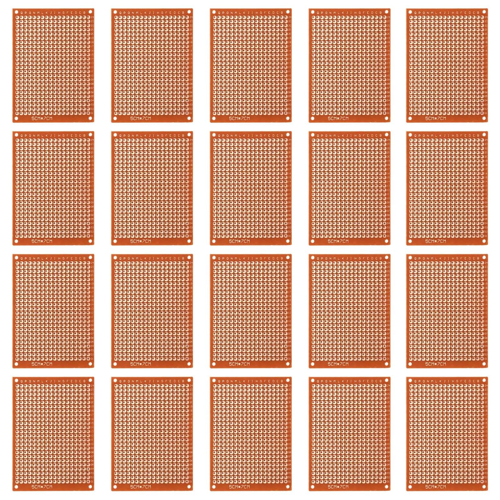 15 Stück 5x7cm Bakelit DIY Prototyp Brett PCB Breadboard Test Prototyp Boardsfür DIY Löten elektronisches Projekt.