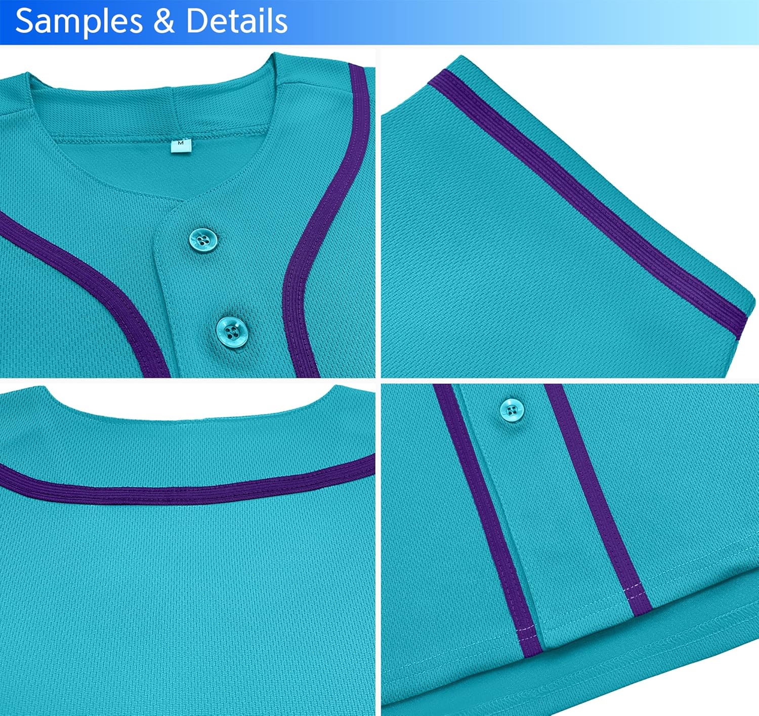 KXK Blank Baseball Jersey for Men Casual Button Down Shirts Short Sleeve Active Team Sports Uniform - Image 4