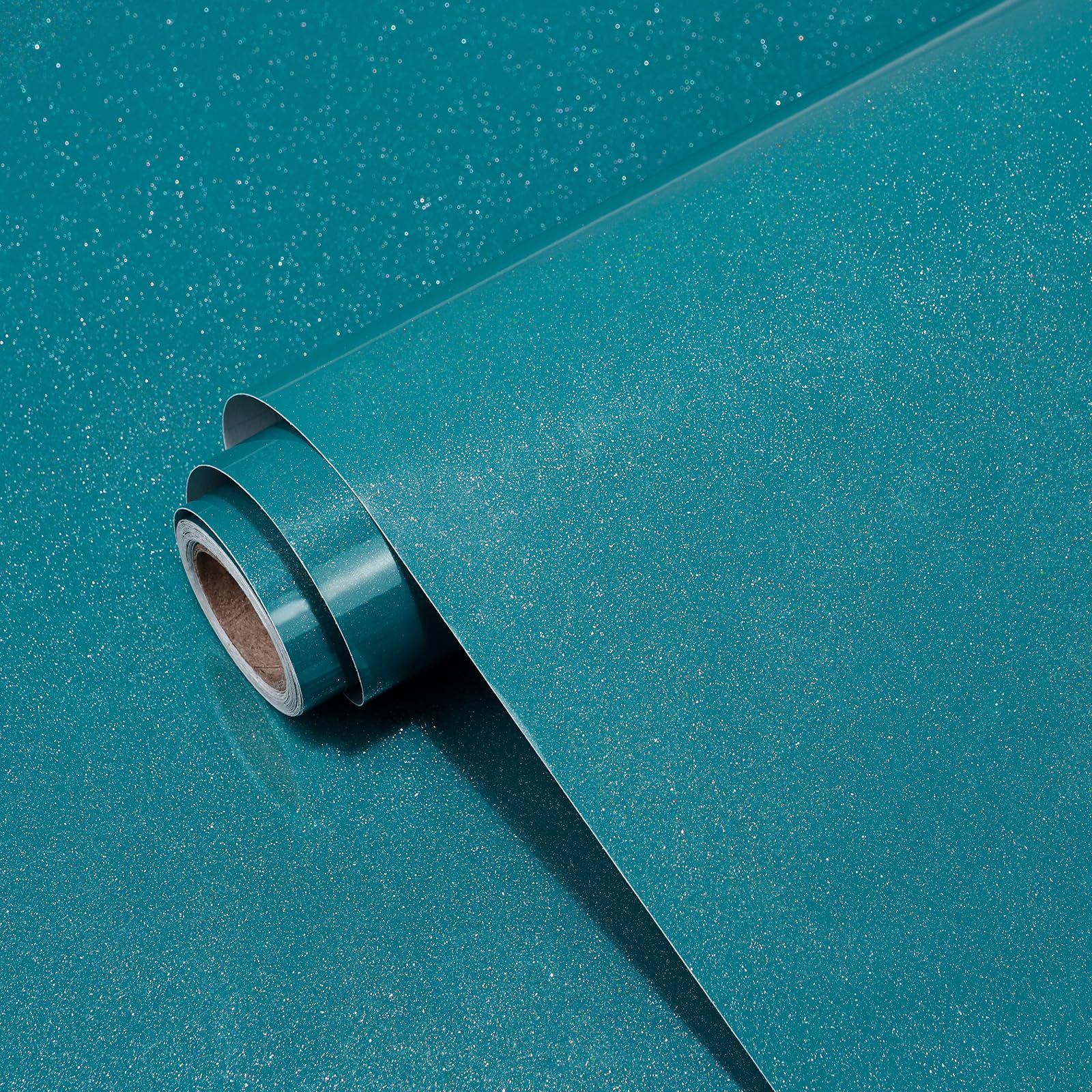 Papel de contacto azul verde para renovar encimeras de cocina y mesas
