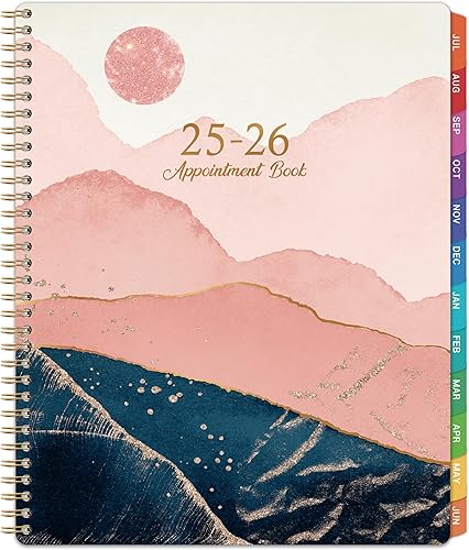 Agenda 2024-2025  Agenda académica 2024-2025, julio 2024  junio 2025, agenda semanal y mensual en espiral con pestañas, 8 x 10 pulgadas, plantas