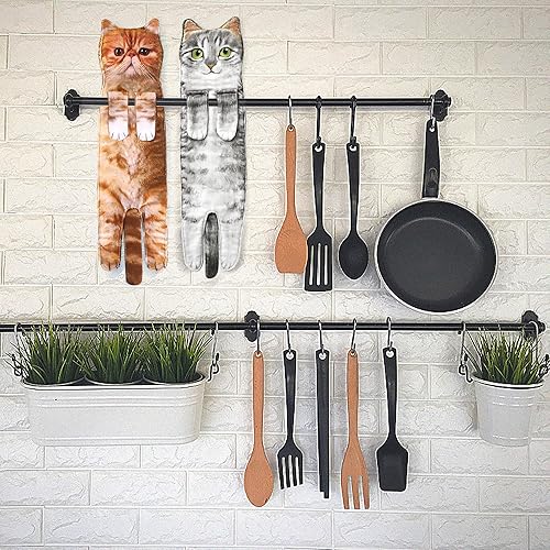 Vista 4 de Divertidas toallas de mano para el baño y la cocina, bonitas toallas decorativas decorativas para colgar en la cara, súper absorbentes, suaves