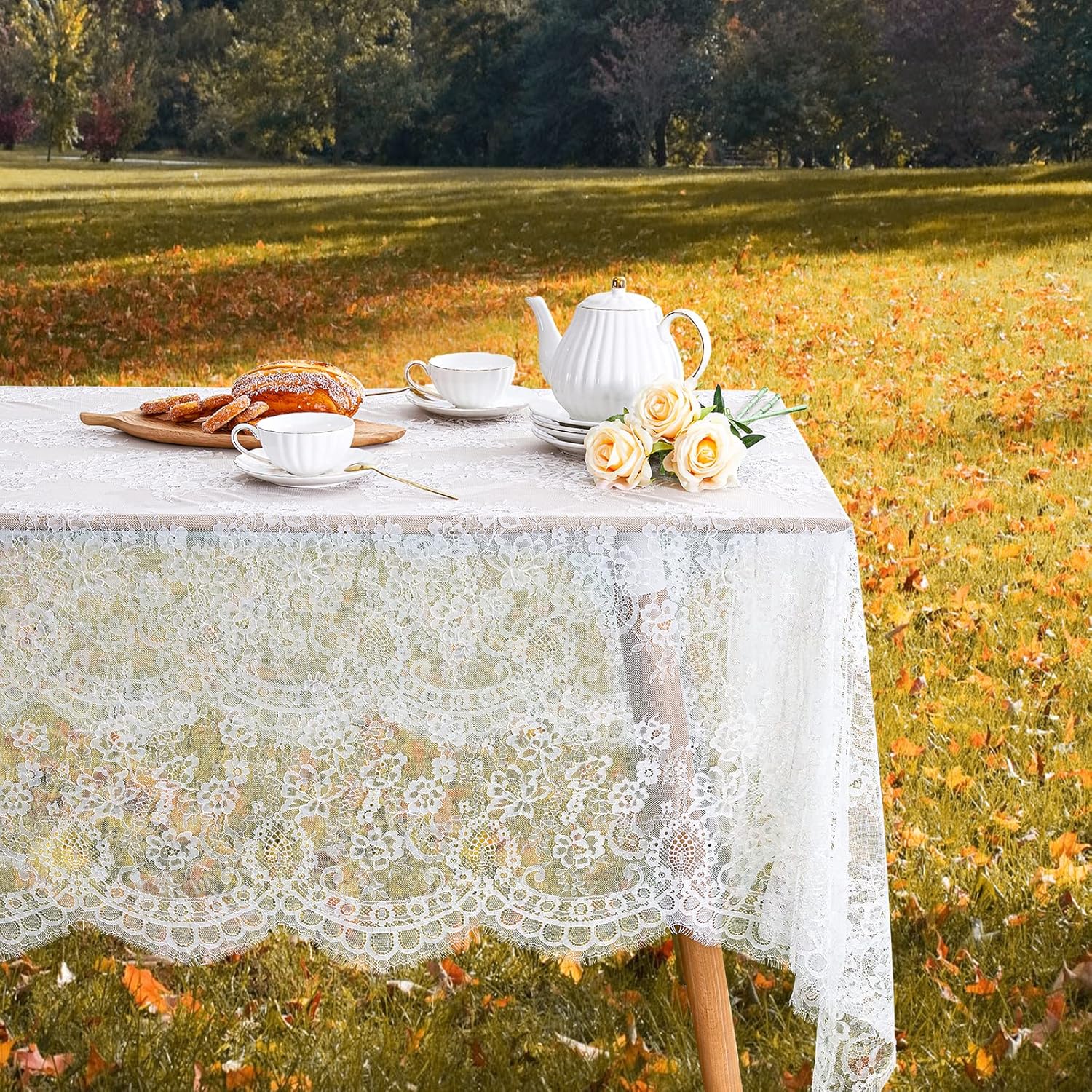 Wedding White Lace Tablecloth Exquisite Wedding Tablecloth